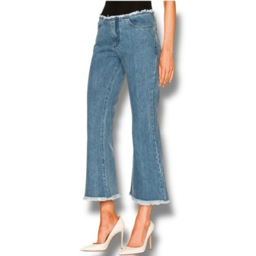 MARQUES ' ALMEIDA Flare Crop Jeans Size 14